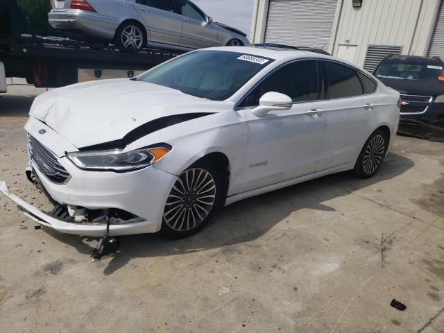 3FA6P0RU5JR241779 - 2018 FORD FUSION TITANIUM/PLATINUM HEV WHITE photo 1