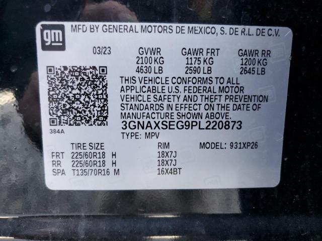 3GNAXSEG9PL220873 - 2023 CHEVROLET EQUINOX LS 黑色 照片 14
