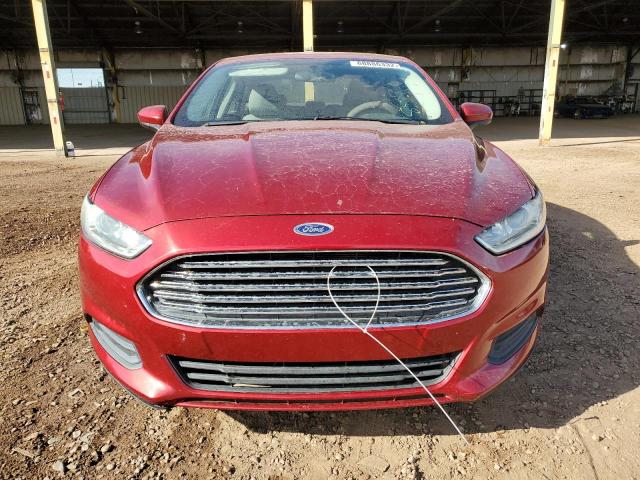 3FA6P0G75ER234835 - 2014 FORD FUSION S RED photo 5