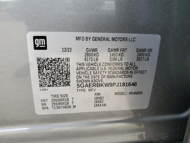 5GAERBKW9PJ181646 - 2023 BUICK ENCLAVE ESSENCE 银色 照片 13