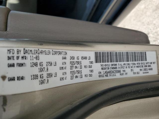 1J4GW48S34C293806 - 2004 JEEP GRAND CHER LAREDO ვერცხლისფერი ფოტო 13