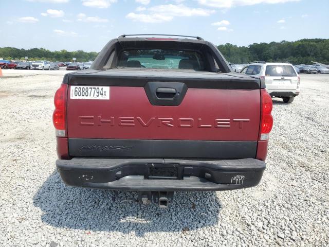 3GNEC12T54G299262 - 2004 CHEVROLET AVALANCHE C1500 BURGUNDY photo 6