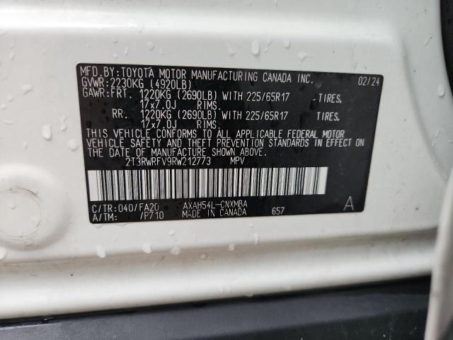 2T3RWRFV9RW212773 - 2024 TOYOTA RAV4 XLE WHITE photo 14