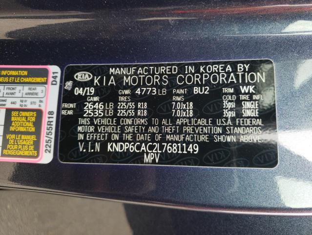 KNDP6CAC2L7681149 - 2020 KIA SPORTAGE S BLUE photo 13