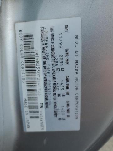 JM1NB3530Y0141733 - 2000 MAZDA MX-5 MIATA BASE SILVER photo 13