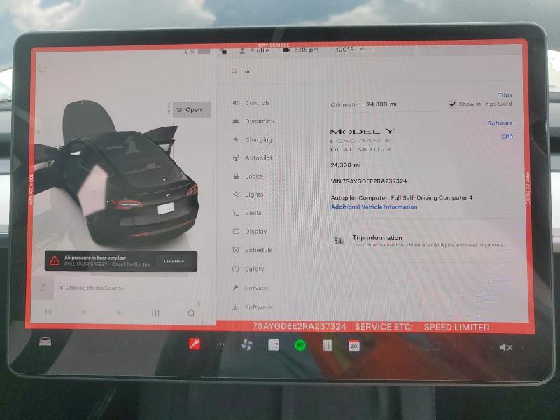 7SAYGDEE2RA237324 - 2024 TESLA MODEL Y Qara foto 9