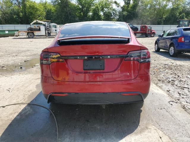 7SAXCDE52SF462245 - 2025 TESLA MODEL X RED photo 6