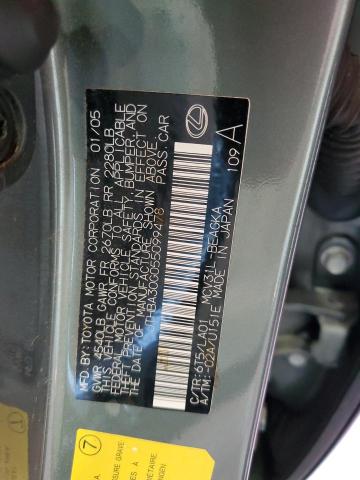 JTHBA30G055099478 - 2005 LEXUS ES 330 GREEN photo 13