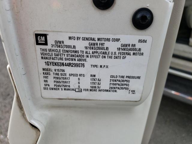 1GYEK63N44R299076 - 2004 CADILLAC ESCALADE LUXURY Ağ foto 13