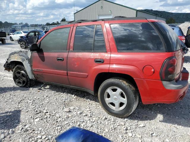 1GNDT13S422478819 - 2002 CHEVROLET TRAILBLAZE RED photo 2