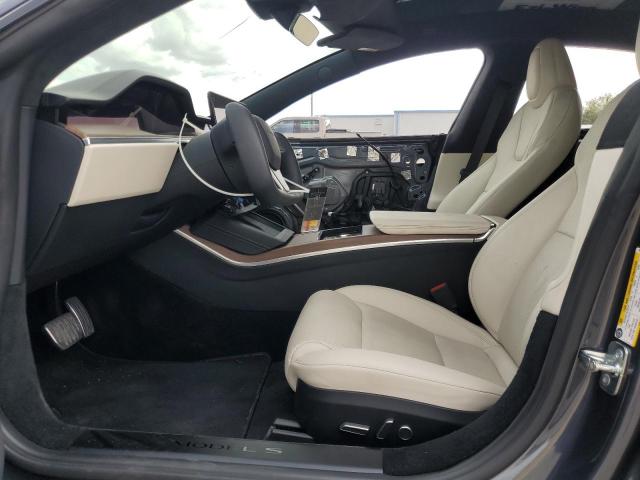 5YJSA1E55NF486166 - 2022 TESLA MODEL S Մոխրագույն լուսանկար 7