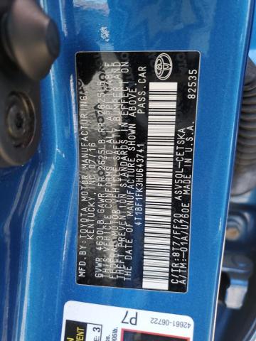 4T1BF1FK3HU643741 - 2017 TOYOTA CAMRY LE BLUE photo 12