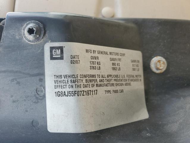 1G8AJ55F07Z197117 - 2007 SATURN ION LEVEL 2 白色 照片 12