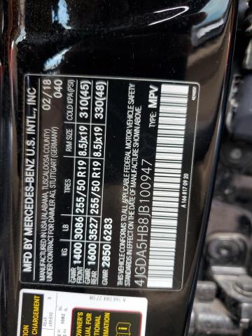 4JGDA5HB8JB100947 - 2018 MERCEDES-BENZ GLE 350 4MATIC BLACK photo 12