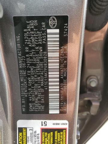 4T1C11AK7PU830828 - 2023 TOYOTA CAMRY LE GRAY photo 12