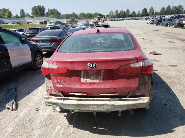 KNAFK4A62G5601502 - 2016 KIA FORTE LX BURGUNDY photo 6