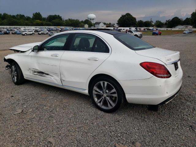 55SWF4KB9FU036454 - 2015 MERCEDES-BENZ C 300 4MATIC WHITE photo 2