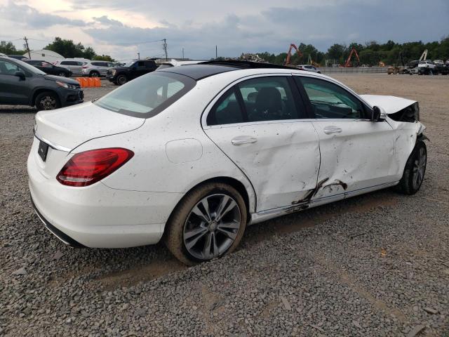 55SWF4KB9FU036454 - 2015 MERCEDES-BENZ C 300 4MATIC WHITE photo 3
