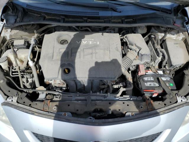 2T1BU4EE8AC261764 - 2010 TOYOTA COROLLA BASE ვერცხლისფერი ფოტო 11