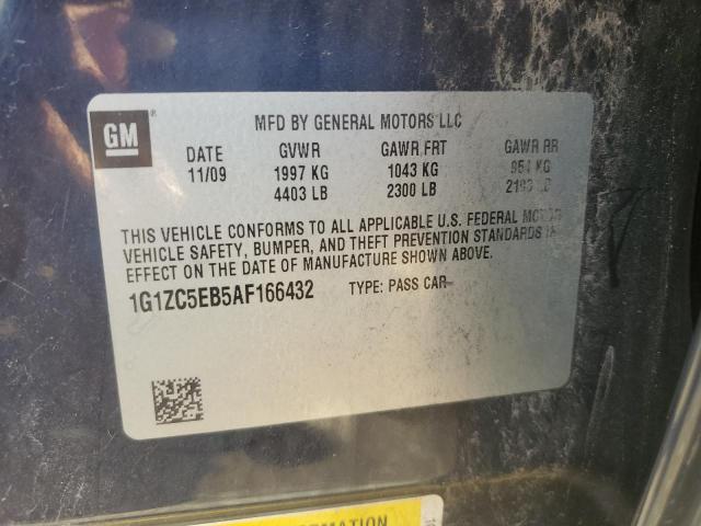 1G1ZC5EB5AF166432 - 2010 CHEVROLET MALIBU 1LT 蓝色 照片 12