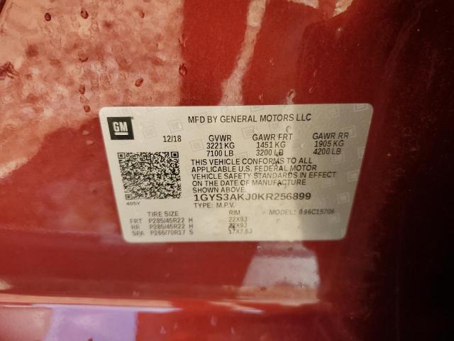 1GYS3AKJ0KR256899 - 2019 CADILLAC ESCALADE 栗色 照片 13