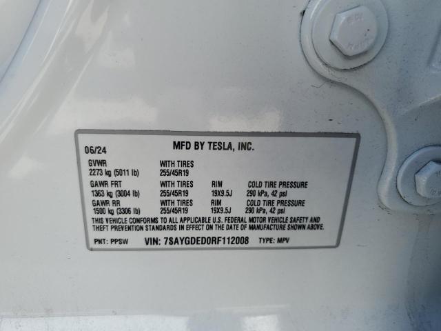 7SAYGDED0RF112008 - 2024 TESLA MODEL Y Ağ foto 13