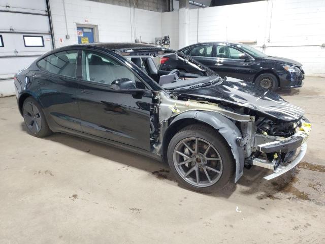 5YJ3E1EB9NF127921 - 2022 TESLA MODEL 3 შავი ფოტო 4
