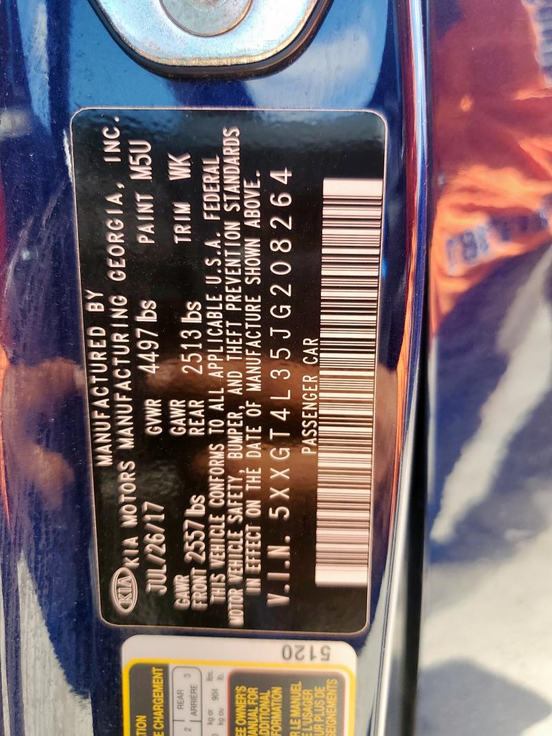 5XXGT4L35JG208264 - 2018 KIA OPTIMA LX 蓝色 照片 13