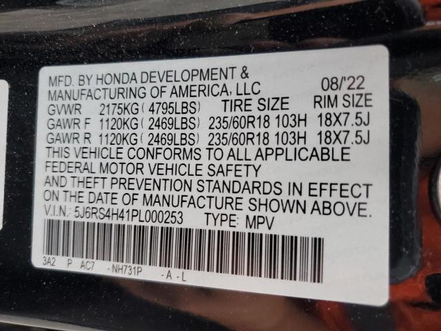5J6RS4H41PL000253 - 2023 HONDA CR-V EX BLACK photo 14