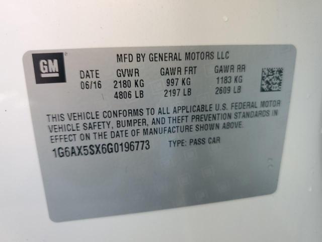 1G6AX5SX6G0196773 - 2016 CADILLAC CTS LUXURY COLLECTION 白色 照片 12