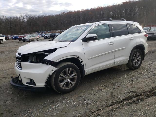 5TDJKRFH8FS180687 - 2015 TOYOTA HIGHLANDER XLE WHITE photo 1