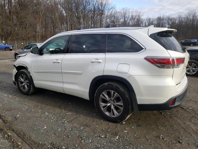 5TDJKRFH8FS180687 - 2015 TOYOTA HIGHLANDER XLE WHITE photo 2