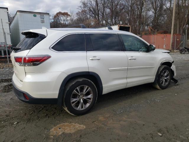 5TDJKRFH8FS180687 - 2015 TOYOTA HIGHLANDER XLE WHITE photo 3