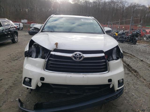 5TDJKRFH8FS180687 - 2015 TOYOTA HIGHLANDER XLE WHITE photo 5