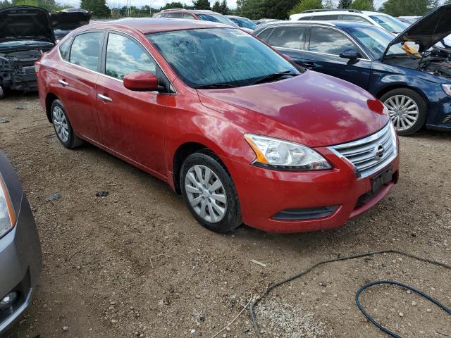 3N1AB7AP6EY307398 - 2014 NISSAN SENTRA S RED photo 4