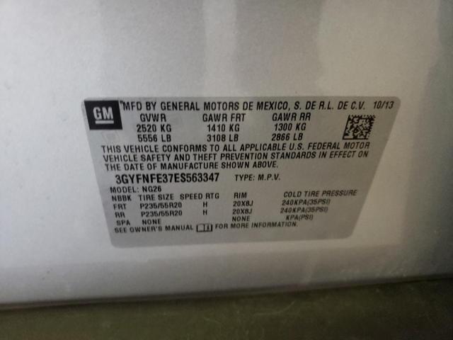 3GYFNFE37ES563347 - 2014 CADILLAC SRX PERFORMANCE COLLECTION Srebrny zdjęcie 12