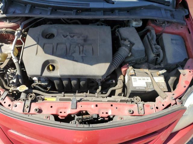 2T1BU4EE6CC860309 - 2012 TOYOTA COROLLA BASE BURGUNDY photo 11