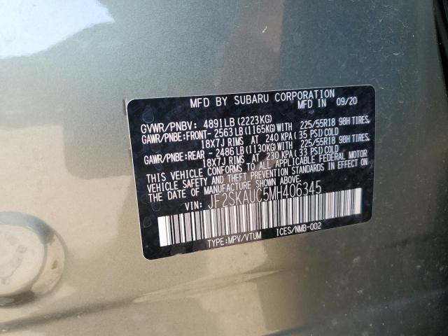 JF2SKAUC5MH406345 - 2021 SUBARU FORESTER LIMITED GREEN photo 13