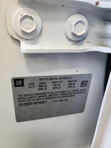 1G1ZE5ST1HF259417 - 2017 CHEVROLET MALIBU LT WHITE photo 13