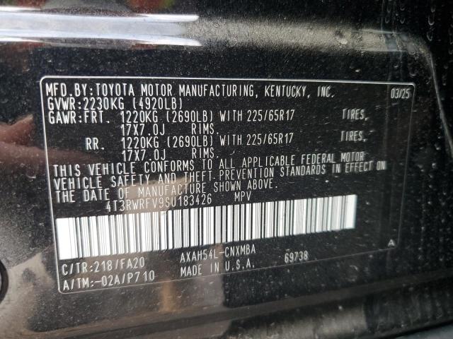 4T3RWRFV9SU183426 - 2025 TOYOTA RAV4 XLE BLACK photo 14