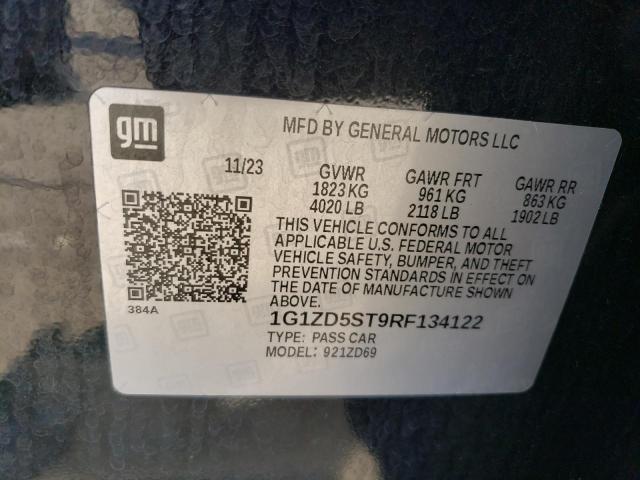 1G1ZD5ST9RF134122 - 2024 CHEVROLET MALIBU LT 黑色 照片 12