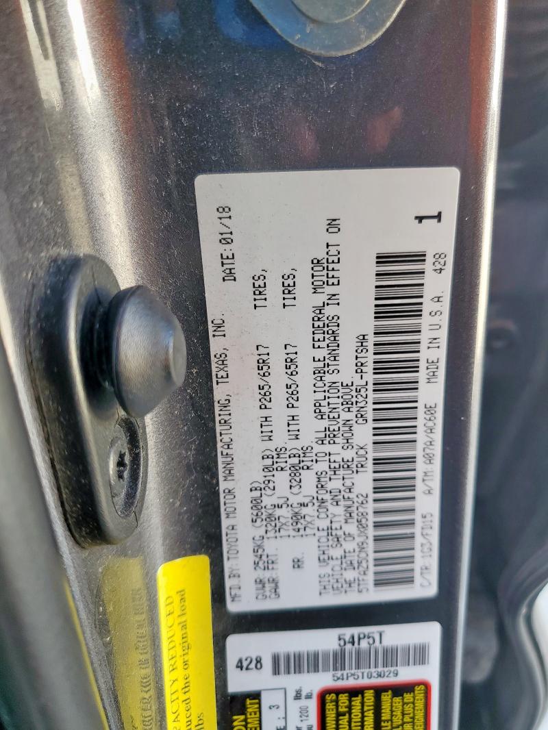 5TFAZ5CN9JX058762 - 2018 TOYOTA TACOMA DOUBLE CAB Gris photo 20