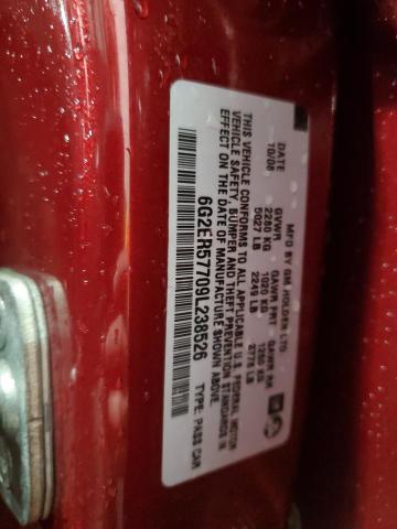6G2ER57709L238526 - 2009 PONTIAC G8 MAROON photo 13