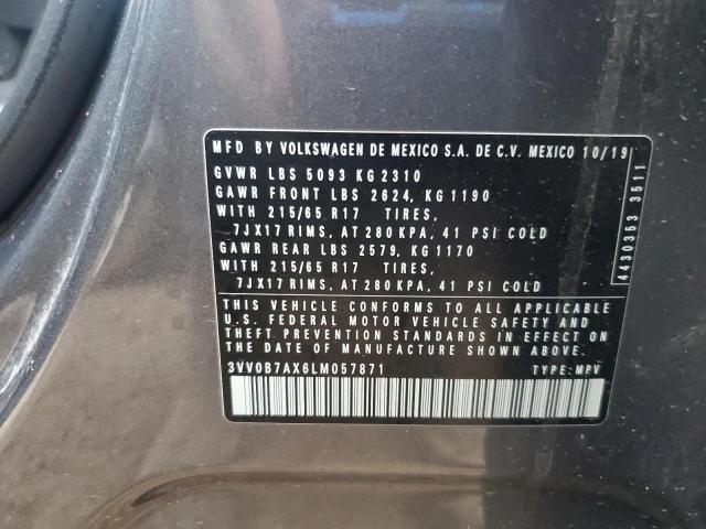 3VV0B7AX6LM057871 - 2020 VOLKSWAGEN TIGUAN S GRAY photo 14