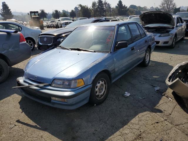 1HGED3641ML079951 - 1991 HONDA CIVIC DX BLUE photo 1