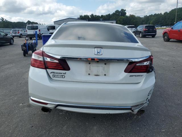 1HGCR2F58HA262230 - 2017 HONDA ACCORD SPORT WHITE photo 6