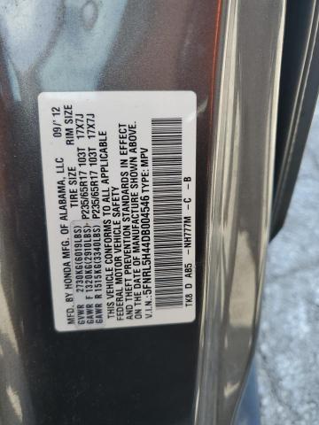 5FNRL5H44DB004546 - 2013 HONDA ODYSSEY EX GRAY photo 13