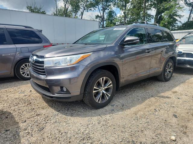 5TDJKRFH1GS349868 - 2016 TOYOTA HIGHLANDER XLE SILVER photo 1