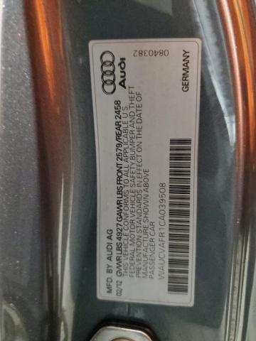 WAUCVAFR1CA039508 - 2012 AUDI S5 PREMIUM PLUS ნაცრისფერი ფოტო 13