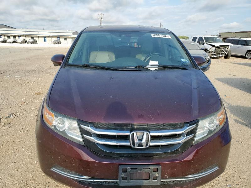 5FNRL5H69EB062588 - 2014 HONDA ODYSSEY EXL 勃艮第红 照片 5